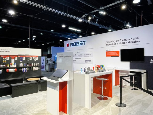 Photo : kiosque de Bobst à LabelExpo Americas 2024